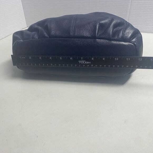 HESHE Women’s Pebble Leather Blue Designer Tote Shoulder Bag 11.5X4X8 - Picture 6 of 10